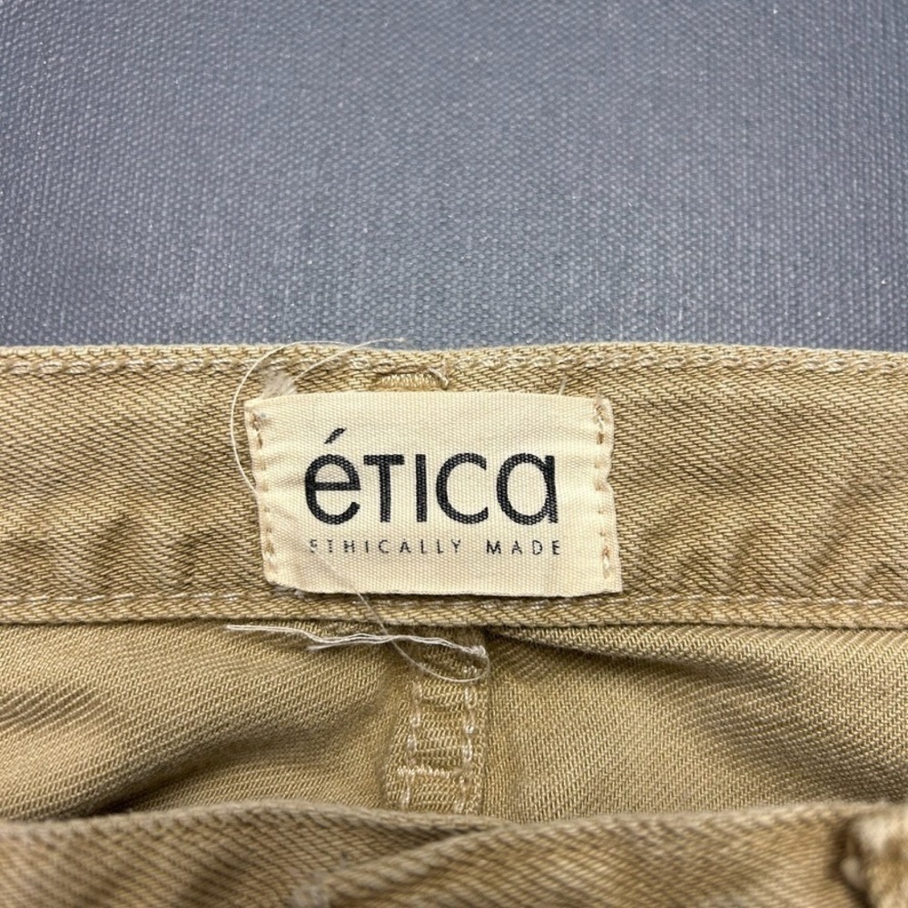 Etica Wide Leg Jeans Women's 26 Brown High Rise Frayed Hem Raw Hem Denim Casual - Picture 2 of 12